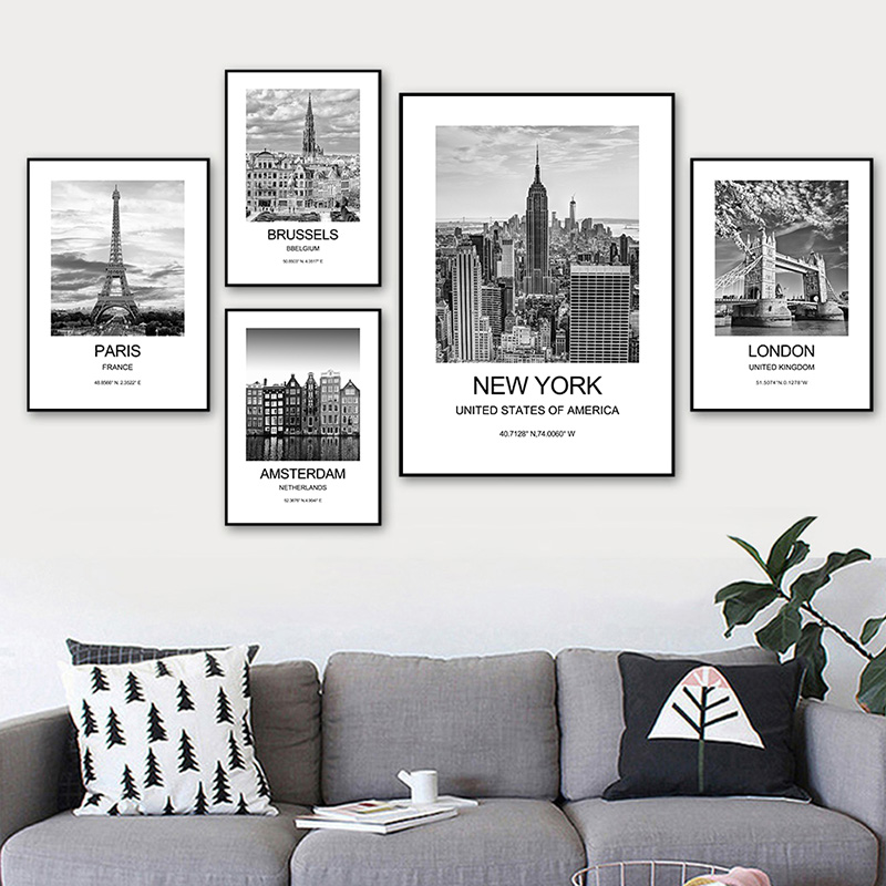 Ink Blotter Paper - Poster Kota New York London Paris