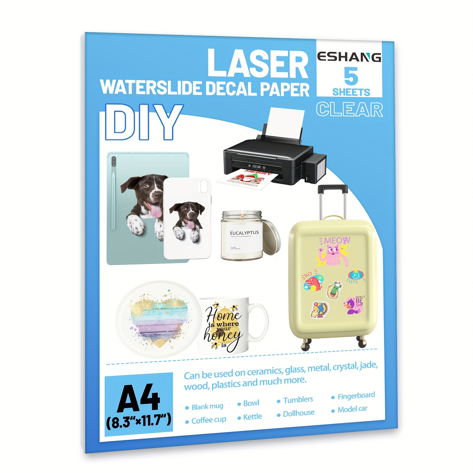 Ink Blotter Paper - 5 Lembar Kertas Decal Waterslide A4