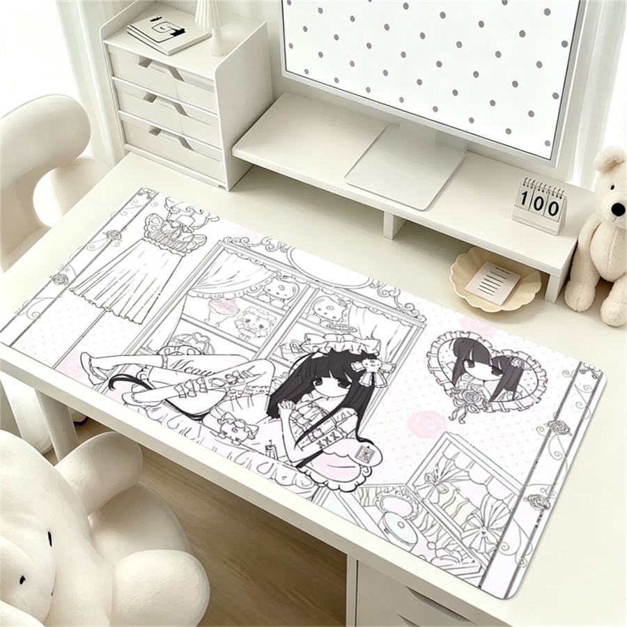 Alas Mouse Kulit Estetika Anim - Leather Desk Pad ulasan dan harga